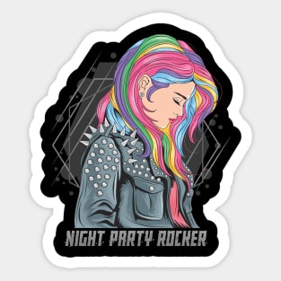 Night Party Rocker Sticker